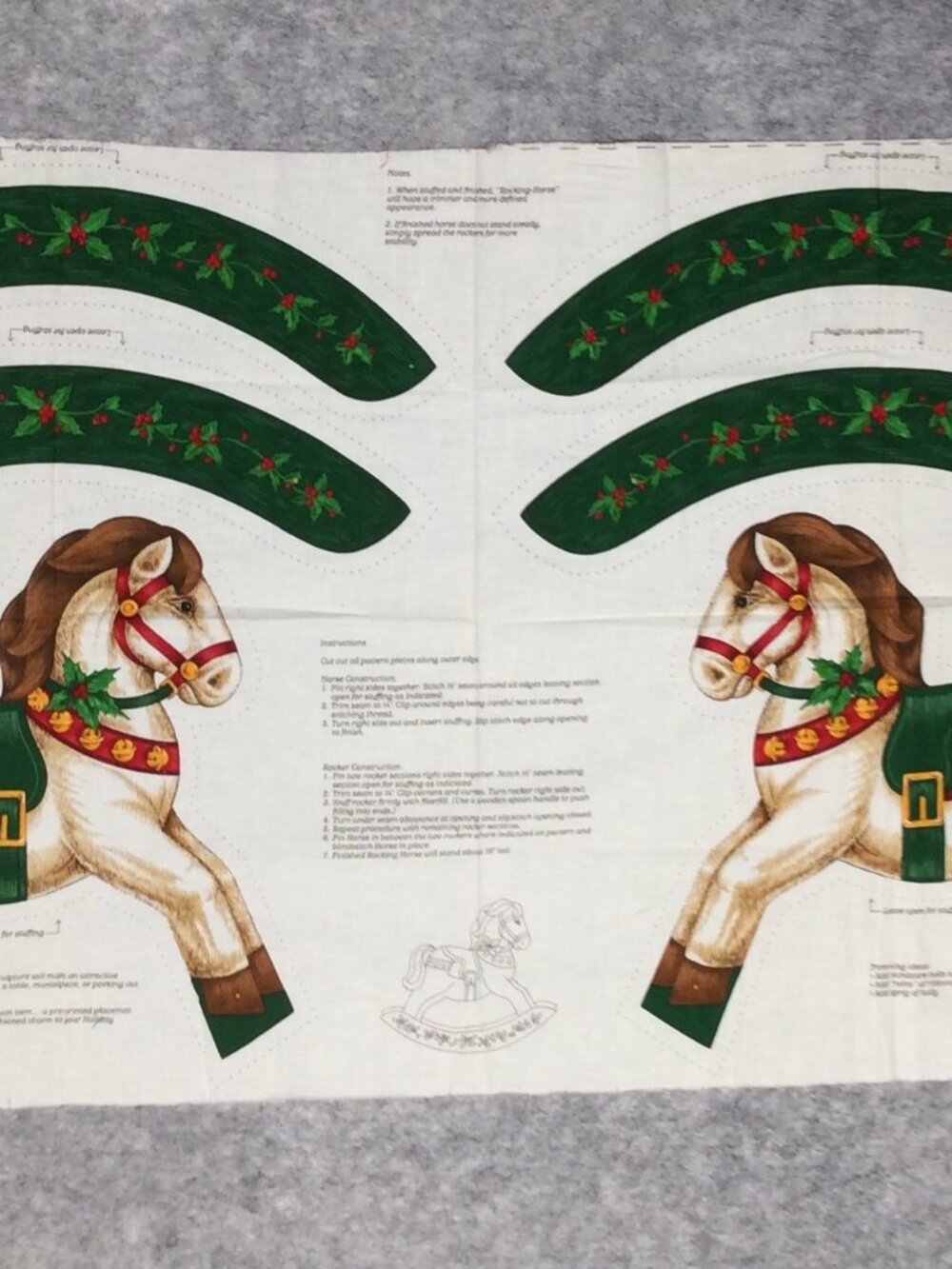 VIP Cranston Night Before Christmas Rocking Horse Soft Sculpture Fabric Panel